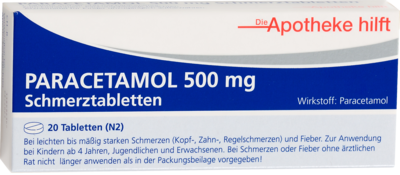 PARACETAMOL 500 mg Die Apotheke hilft Tabletten